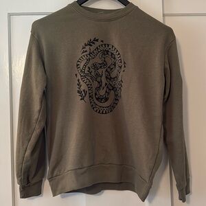 Lost Canyon Press Custom Crewneck Sweatshirt - Women’s XL - Olive Green - Soft